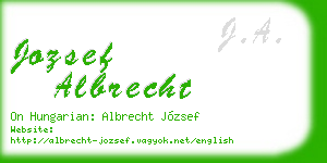 jozsef albrecht business card